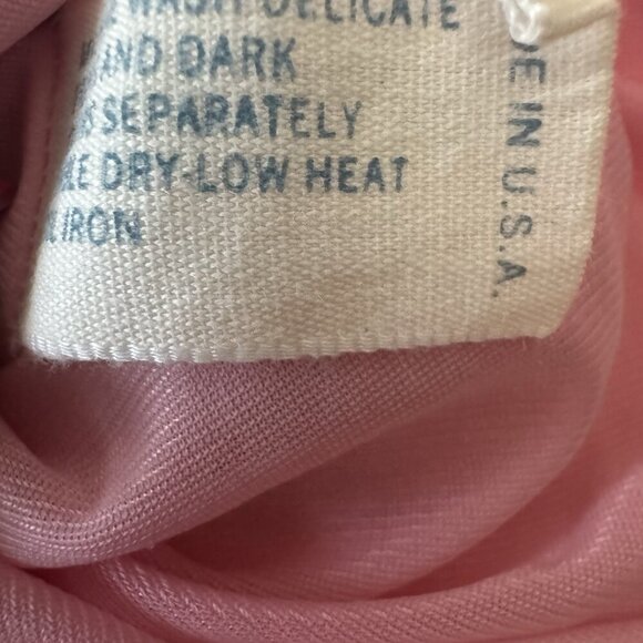 Vanity Fair Pink Ruffle Robe Nightgown Peignoir Lace Sheer Barbie USA Vintage - Picture 8 of 15